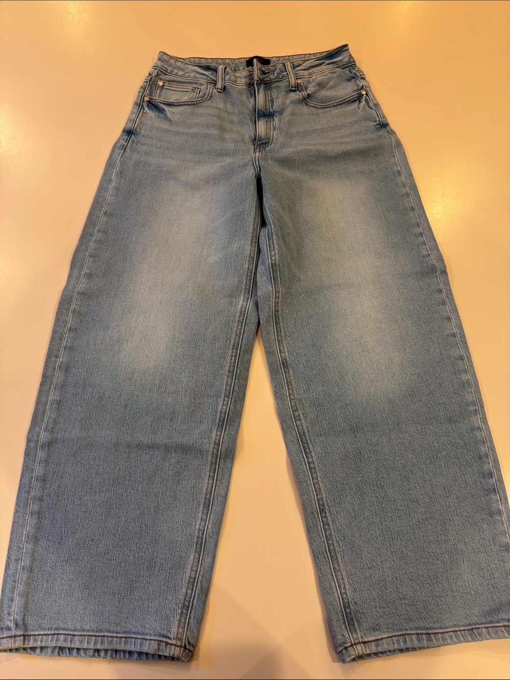 Quince Bella Stretch Barrel Jeans in Cool Blue